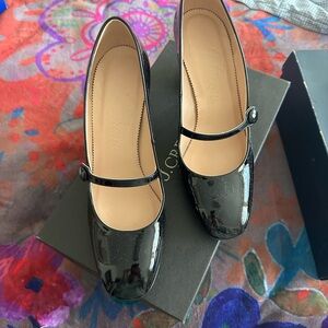 J. Crew Black Patent Leather Mary Jane Pumps